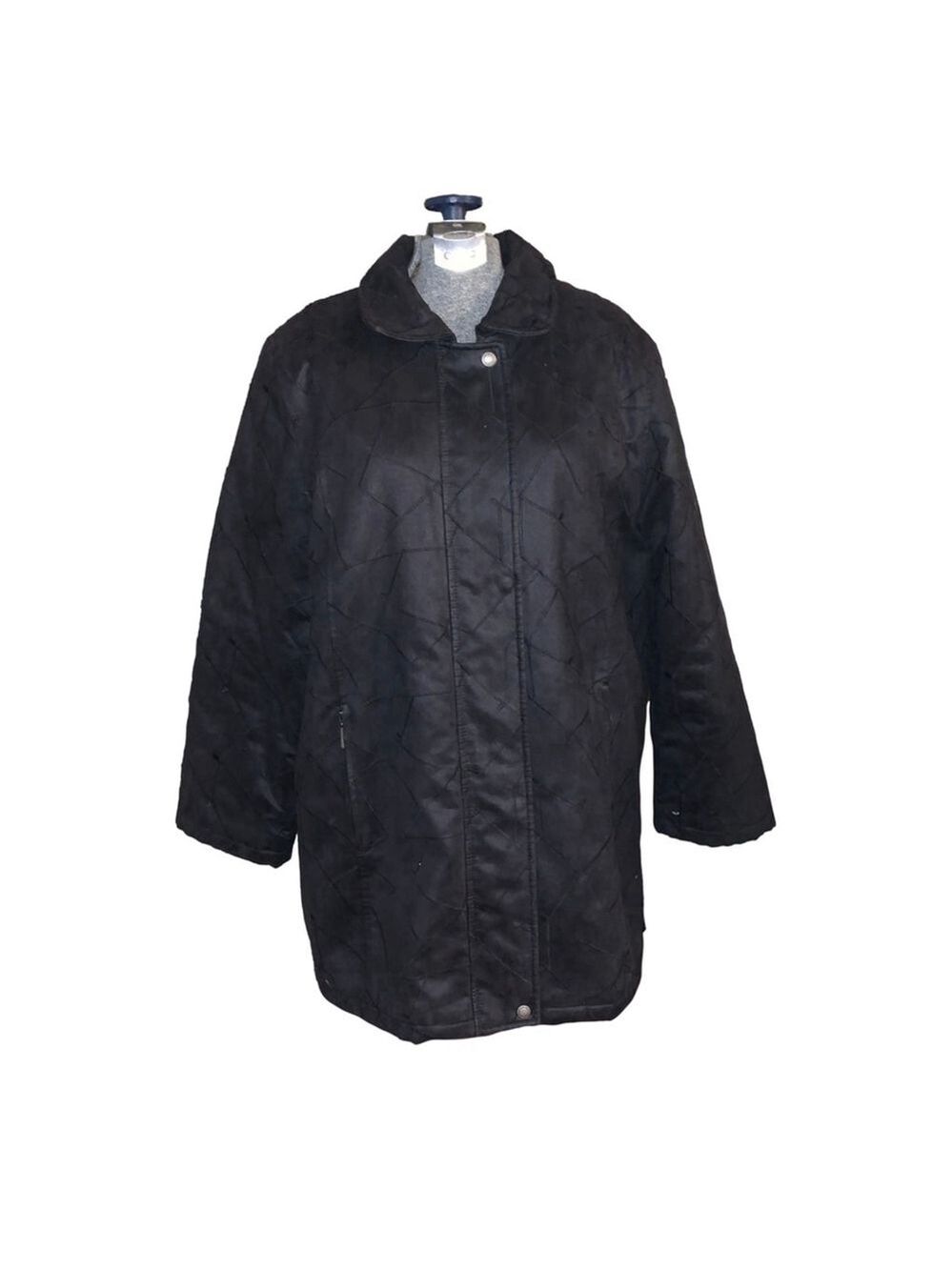 Womens Gelco Black quilted Jacket Size 10